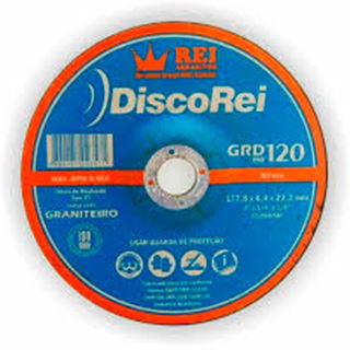 Disco de Desbaste Rei Abrasivos 7" Grão 120 Graniteiro