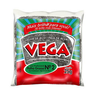 Palha de Aço Vega Steel Nº2 Grossa 25g