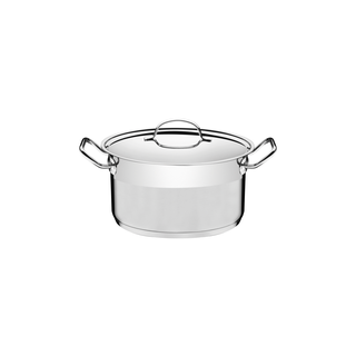 Caçarola Tramontina Professional Funda em Aço Inox Fundo Triplo com Tampa Plana Detalhe Satinado 16 cm 1,8 L